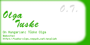 olga tuske business card